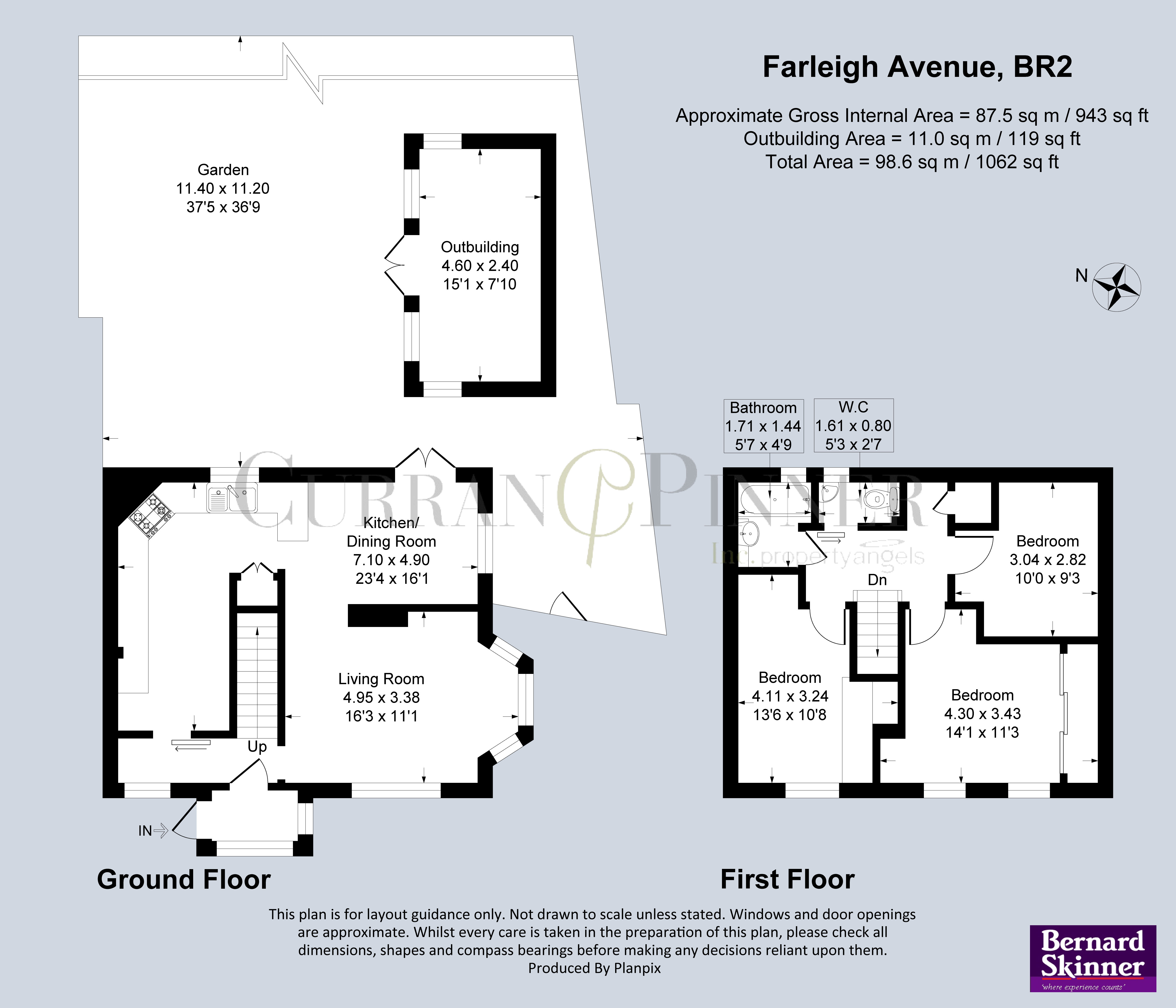 Floorplans For Farleigh Avenue, Bromley, Kent