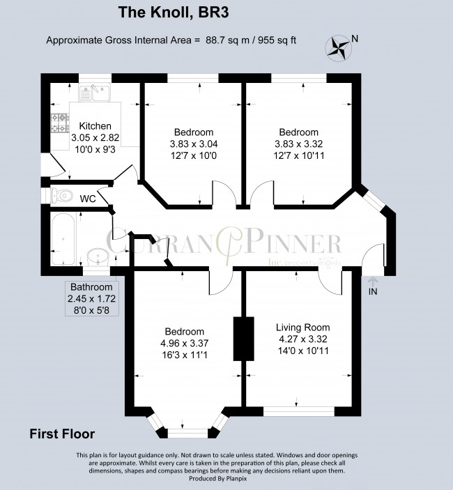 Floorplan for The Knoll, Beckenham, Kent