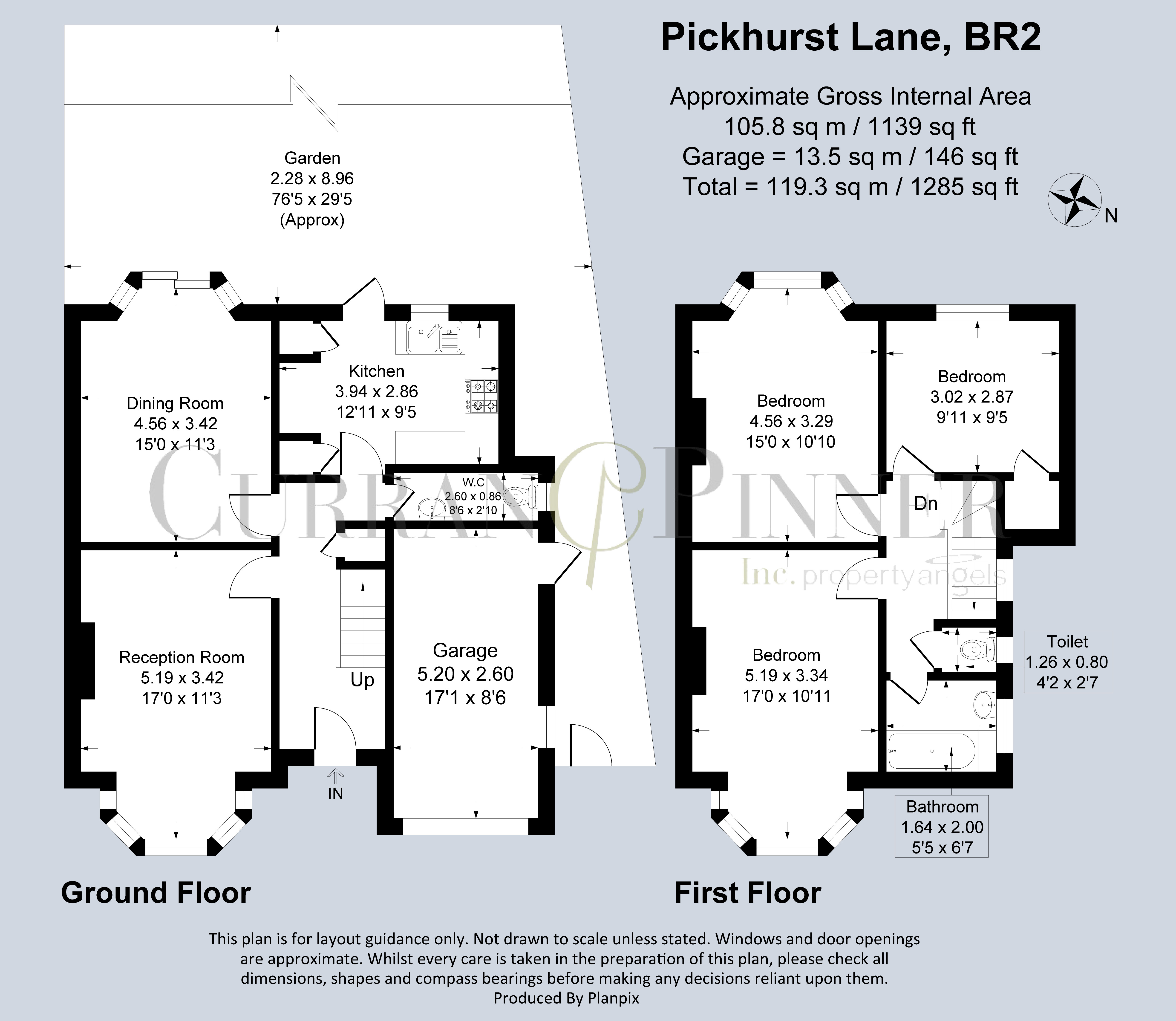 Floorplans For Pickhurst Lane, Bromley, Kent