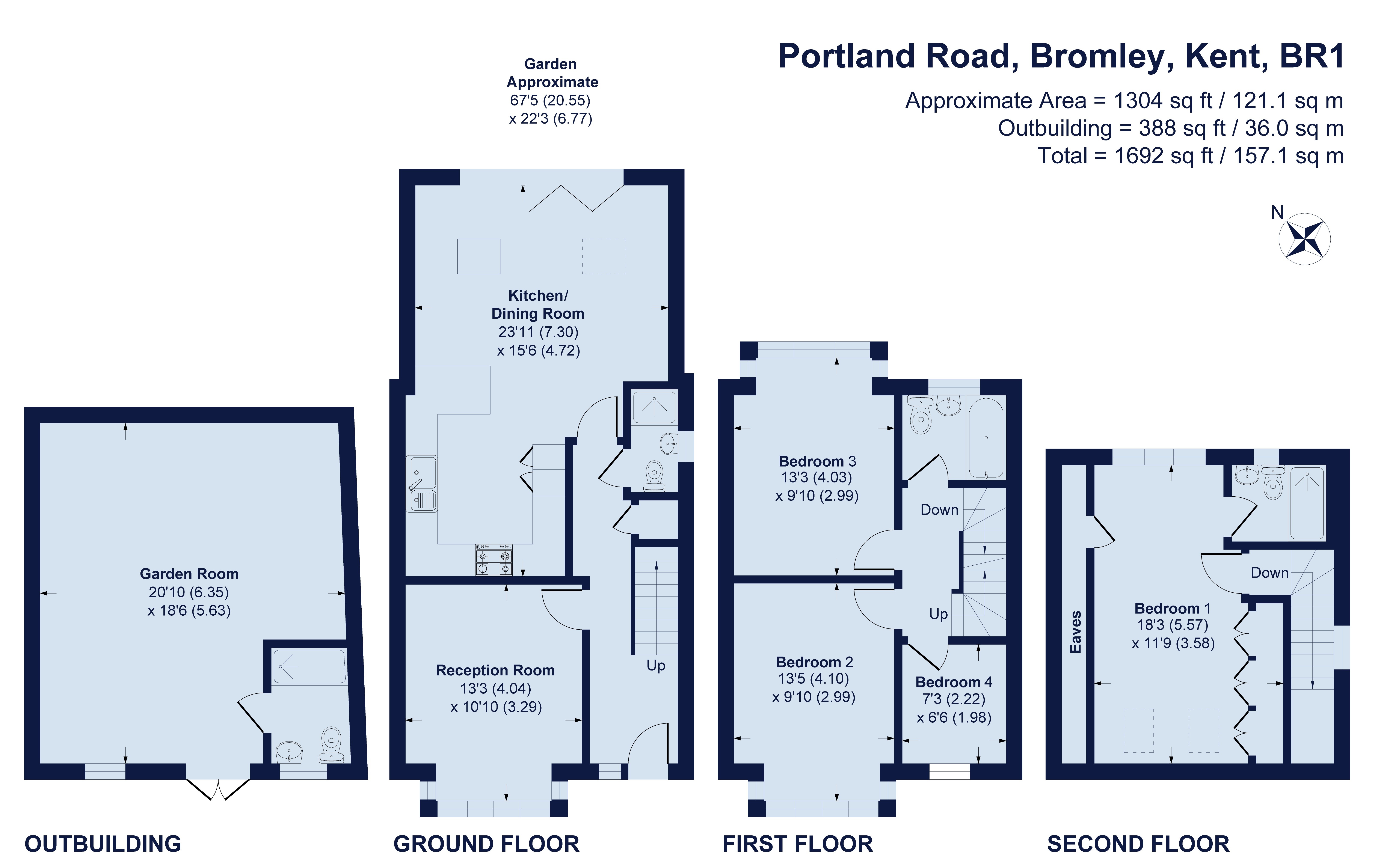 Floorplans For Portland Road, Bromley, Kent